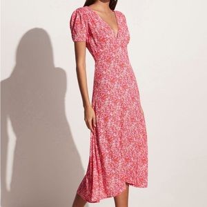 Faithful the Brand Raphaela Midi Dress Almona Floral Print